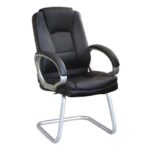 BF6950V Πολυθρόνα Γραφείου Επισκέπτη, Pu Μαύρο 64x65x108cm - Image 5