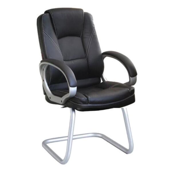 BF6950V Πολυθρόνα Γραφείου Επισκέπτη, Pu Μαύρο 64x65x108cm - Image 5