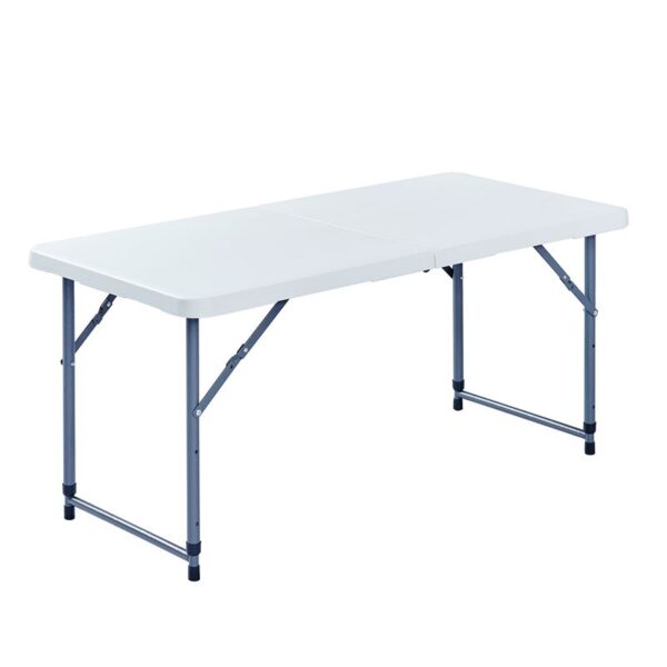 BLOW-R Τραπέζι Catering Πτυσσόμενο (Βαλίτσα) - Ρυθμ/νο Ύψος, Μέταλλο Γκρι, HDPE Άσπρο 122x60cm H.56/73cm - Image 9