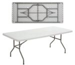BLOW Τραπέζι Συνεδρίου - Catering Πτυσσόμενο, Μέταλλο Βαφή Γκρι, HDPE Άσπρο 45mm 183x76x74cm - Image 7