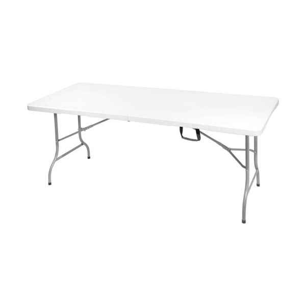 BLOW Τραπέζι  Συνεδρίου - Catering Πτυσσόμενο (Βαλίτσα), Μέταλλο Γκρι, HDPE Άσπρο 35mm 180x74x74cm - Image 9