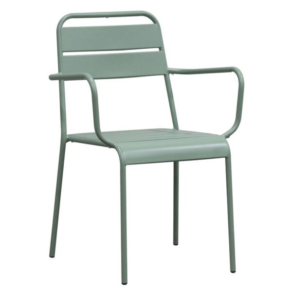 BRIO Πολυθρόνα-Pro Στοιβαζόμενη, Μέταλλο Βαφή Sandy Green 5635C 57x58x84cm - Image 7