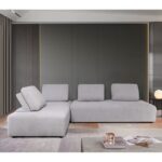 BRISTOL Καναπές Σαλονιού Καθιστικού Πολυμορφικός, Ύφασμα Ανοιχτό Γκρι 318x212x106  H.89cm - Image 11