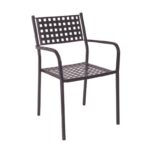 CAPRICE Πολυθρόνα Στοιβαζόμενη, Μέταλλο Βαφή Sand Brown 54x51x84cm - Image 7