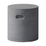CONCRETE Cylinder Σκαμπό Κήπου - Βεράντας, Cement Grey Φ 37cm H.40cm - Image 5