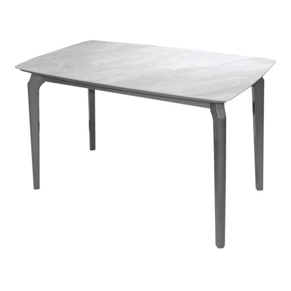 DALIN Τραπέζι Τραπεζαρίας- Κουζίνας, Ξύλο Γκρι-Επιφάνεια Sintered Stone White Marble 130x80x74cm - Image 7