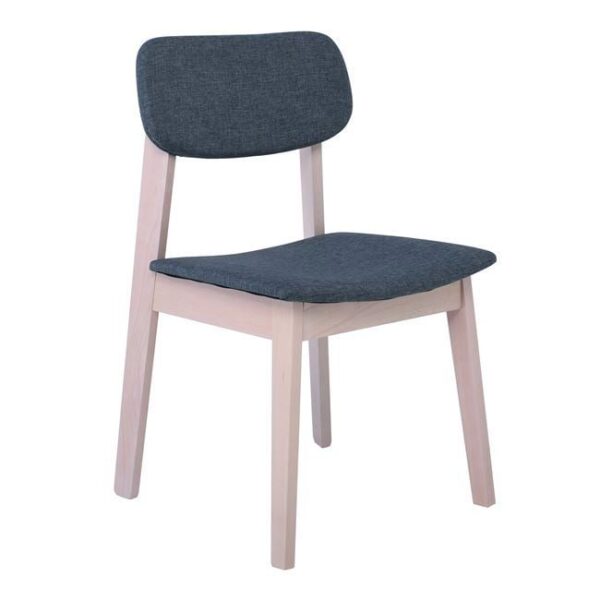 DAMA Καρέκλα Τραπεζαρίας Οξιά Φυσικό, Ύφασμα Γκρι 48x51x83cm - Image 13