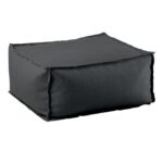 DEPO Πουφ Σκαμπό, 100% Αδιάβροχο, Ύφασμα Γκρι, Αποσπώμενο Κάλυμμα 60x60x28cm - Image 5