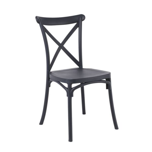 DESTINY Καρέκλα Πολυπροπυλένιο (PP), Απόχρωση Ανθρακί, Στοιβαζόμενη 48x51x90cm - Image 11