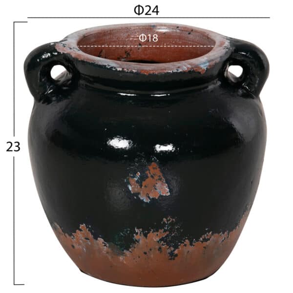 ΔΙΑΚΟΣΜΗΤΙΚΟ ΒΑΖΟ HM4380 ΤΕΡΑΚΟΤΑ ΣΕ ANTIQUE ΠΡΑΣΙΝΗ ΑΠΟΧΡΩΣΗ Φ24Χ23Yεκ. - Image 2