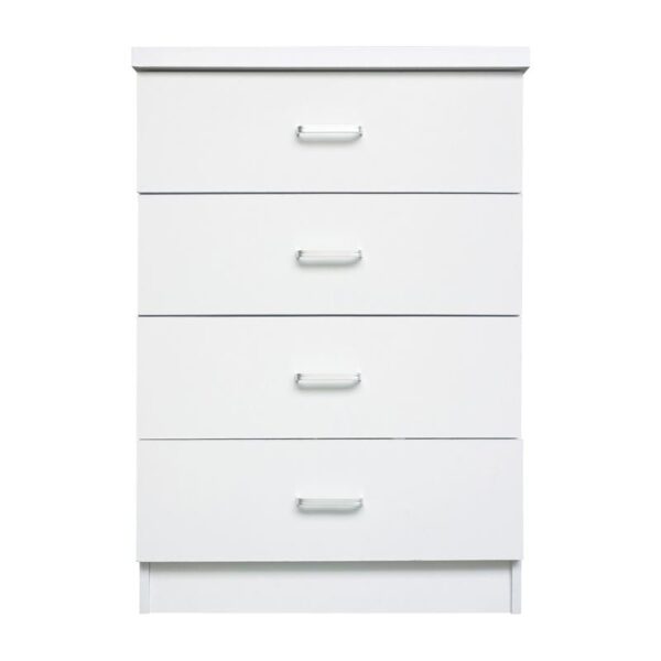 DRAWER Συρταριέρα με 4 Συρτάρια, Απόχρωση Άσπρο 60x40x80cm - Image 5