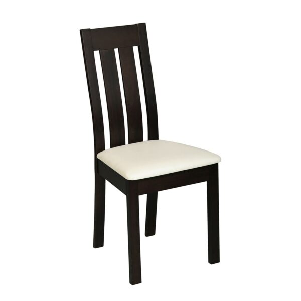 REGO Καρέκλα Οξιά Σκούρο Καρυδί, PVC Εκρού 45x52x97cm - Image 14