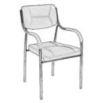 ALPHA Πολυθρόνα Γραφείου Επισκέπτη, Χρώμιο, Pu Μαύρο 52x58x87cm - Image 27