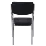 ALPHA Πολυθρόνα Γραφείου Επισκέπτη, Χρώμιο, Pu Μαύρο 52x58x87cm - Image 30