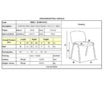 CAMPUS Καρέκλα Επισκέπτη Γραφείου, Στοιβαζόμενη Χρώμιο Μέταλλο, Hard PVC Μαύρο 51x52x78cm - Image 20