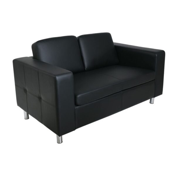 ALAMO Καναπές Σαλονιού Καθιστικού 2Θέσιος - PU Μαύρο 145x85x82cm - Image 20