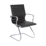 BF4400V Πολυθρόνα Επισκέπτη Μέταλλο Χρώμιο - PU Μαύρο 57x62x90cm - Image 8