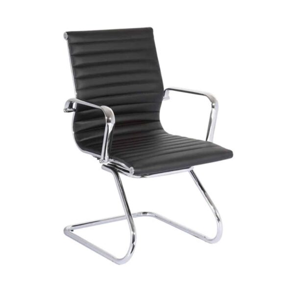 BF4400V Πολυθρόνα Επισκέπτη Μέταλλο Χρώμιο - PU Μαύρο 57x62x90cm - Image 8