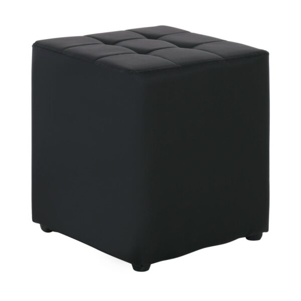 CONY Σκαμπό Βοηθητικό, PU Μαύρο 37x37x42cm - Image 14