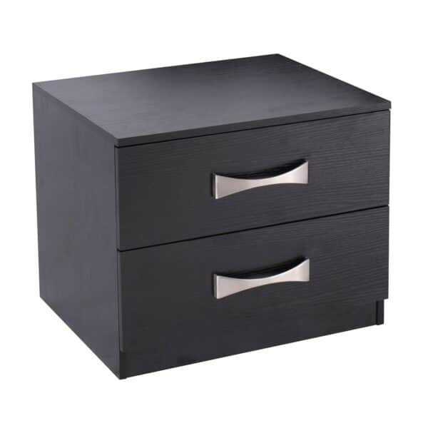 LIFE Κομοδίνο με 2 Συρτάρια, Απόχρωση Zebrano 48x40x39cm - Image 10