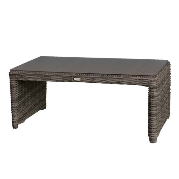 MONTANA Τραπεζάκι Σαλονιού Κήπου-Βεράντας ALU, Φ5mm Round Wicker Grey Brown 100x50 H.45cm - Image 8