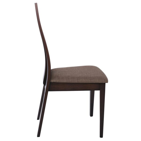 SAMBER Καρέκλα, Οξιά Καρυδί Burn Beech, Ύφασμα Καφέ 50x57x101cm - Image 21