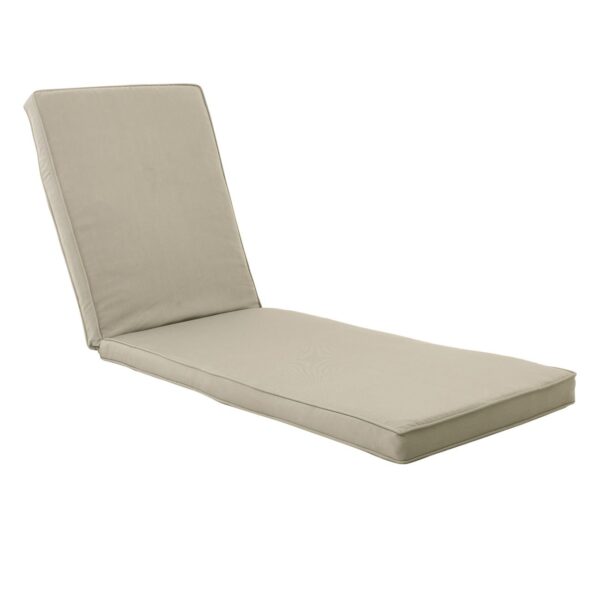 LOUNGER Μαξιλάρι Ξαπλώστρας Ύφασμα Εκρού με Βάτα και Φερμουάρ 196(78+118)x60x8cm - Image 8