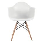 ALEA Wood Πολυθρόνα Τραπεζαρίας Ξύλο, PP Άσπρο 63x62x79cm - Image 11