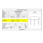 ART Τραπέζι Οξιά Φυσικό, MDF  Μαύρο Φ60 H.70cm - Image 12