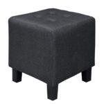 MEDEA Σκαμπό Βοηθητικό, Ύφασμα Μαύρο 37x37x42cm - Image 8