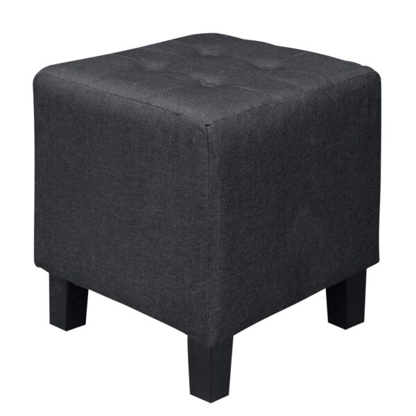 MEDEA Σκαμπό Βοηθητικό, Ύφασμα Μαύρο 37x37x42cm - Image 8