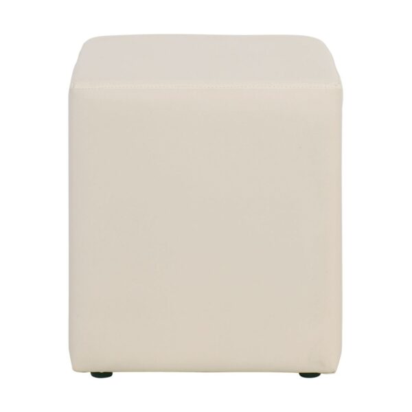 CLUB Σκαμπό Βοηθητικό, Pu Εκρού 37x37x42cm - Image 12