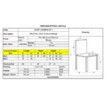 MALEVA-L Καρέκλα PU Καφέ - Wenge 42x56x93cm - Image 12