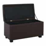 DENISE Σκαμπο με Αποθηκευτικό Χώρο - Ταμπουρέ, PU Σκούρο Καφέ 88x43x45cm - Image 18