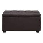 DENISE Σκαμπο με Αποθηκευτικό Χώρο - Ταμπουρέ, PU Σκούρο Καφέ 88x43x45cm - Image 19