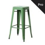 RELIX Σκαμπό Bar-Pro, Στοιβαζόμενο, Μέταλλο Βαφή Πράσινο 43x43 H.76cm - Image 13