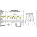 RELIX Σκαμπό Bar-Pro, Στοιβαζόμενο, Μέταλλο Βαφή Antique Black 43x43 H.76cm - Image 15