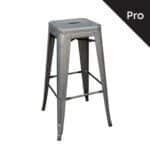 RELIX Σκαμπό Bar-Pro, Στοιβαζόμενο, Μέταλλο Βαφή Metal με Διακοσμητική Σκουριά 43x43 H.76cm - Image 14