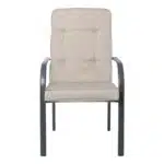 ASTOR Πολυθρόνα Κήπου - Βεράντας, Μέταλλο Βαφή Ανθρακί, Μαξιλάρι Μπεζ 60x77x104cm - Image 23