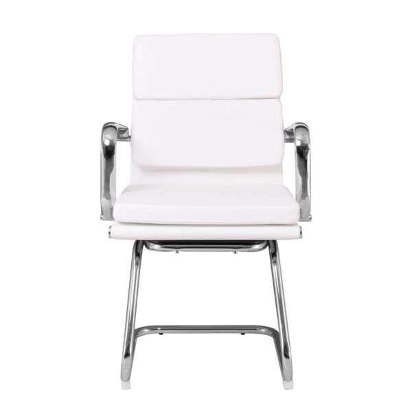 BF4800V Πολυθρόνα Γραφείου Επισκέπτη, Μέταλλο Χρώμιο, PU  Άσπρο 55x63x92cm - Image 27