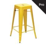 RELIX Σκαμπό Bar-Pro, Στοιβαζόμενο, Μέταλλο Βαφή Κίτρινο 43x43 H.76cm - Image 11