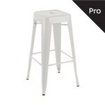 RELIX Σκαμπό Bar-Pro, Στοιβαζόμενο, Μέταλλο Βαφή Άσπρο 43x43 H.76cm - Image 11