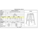 RELIX Σκαμπό Bar-Pro, Στοιβαζόμενο, Μέταλλο Βαφή Antique White 43x43 H.76cm - Image 12