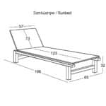 LUGANO Ξαπλώστρα Ξύλο Acacia, Απόχρωση Καρυδί 65x196x32cm - Image 9