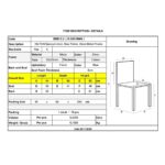 HILTON Καρέκλα Μέταλλο Βαφή Silver, Ύφασμα Μπλε 44x55x93cm - Image 12