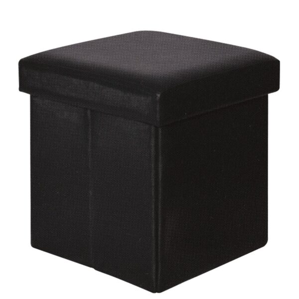 ORION Σκαμπό Αποθηκευτικό - Βοηθητικό, PU Μαύρο 38x38x38cm - Image 8