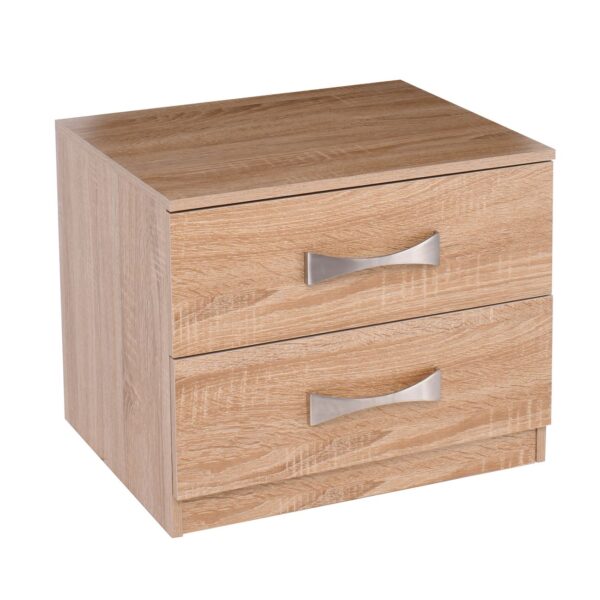 LIFE Κομοδίνο με 2 Συρτάρια, Απόχρωση Sonoma 48x40x39cm - Image 10