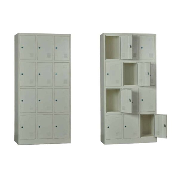 LOCKER 12 Θέσεων Μέταλλο Βαφή  Άσπρο 90x40x185cm - Image 8