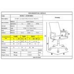 BF4801 Πολυθρόνα Γραφείου Μέταλλο Χρώμιο, PU Άσπρο 55x63x95/105cm - Image 12