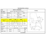 BF3300V Πολυθρόνα Γραφείου Επισκέπτη, Μέταλλο Βάση Χρώμιο PU Άσπρο 55x60x91cm - Image 12